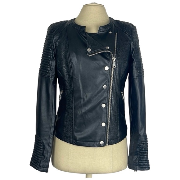 Jackets & Blazers - Raisin D’etre Faux Leather Moto Jacket